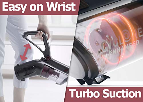 Roomie Tec Cordless Stick Vacuum Cleaner With Stand-Alone Battery, Hepa Filter For Pet Hair, 2 In 1 Handheld Dust Buster With Powerful Suction, Low Reach Design & Led Headlights #TOP2