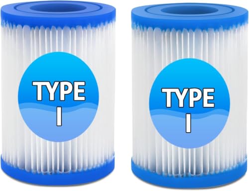 Hycago 2PCS Type I Filter Cartridge for Bestway Pool Size 1 (Size I) Hot Tub Filter for Bestway Swimming Pool and Spa Filter Easy installation Pool Cleaning Filter
