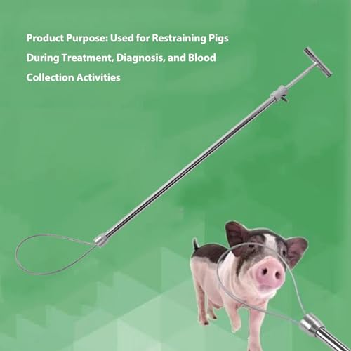 Zerodis Pig Holder Hog Catcher Pole Stainless Steel Animal Holder Catcher Tool Ideal for Pig and Dog Essential Farm Equipment for Animal Handling - Image 2