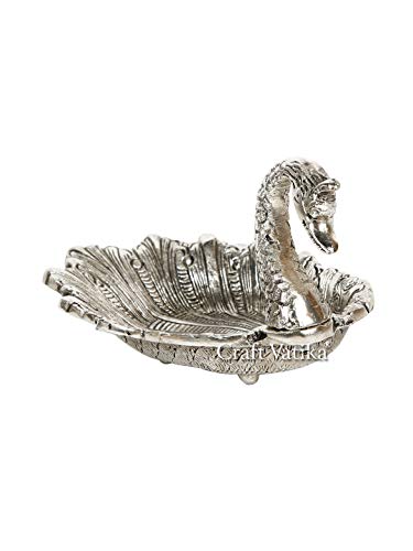 Image of CraftVatika Metal Swan Shape Dry Fruit Tray Bowl Serving Tray, Snacks, Floating Flowers Table Dining Home Decor. (Set of 1)
