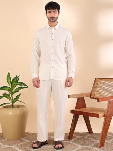 See Designs Store See Designs Men's Cream Linen Co-ord Set - Image 7