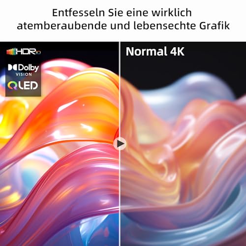 CHiQ 55 Zoll (139 cm) LED Fernseher U55QG7V, 4K UHD, QLED, Smart TV, Android 11, 4K HDR HDR10, WCG, Prime Video, Dolby Vision, Google Assistant, works with, Alexa, Chromecast, Rahmenloses Design – Bild 7