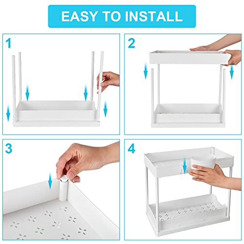 AUAUY Scaffale Sottolavello Portaoggetti