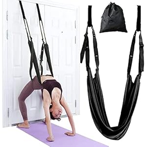 Xemz Yoga Fitness Stretching Strap, Adjustable Leg Stretcher Back Bend Assist Trainer, Improve Leg Waist Back…