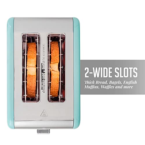 OVENTE Tostadora Eléctrica 2 Rebanadas 825W 6 Niveles de Tostado Turquesa TS2450T miniatura 3