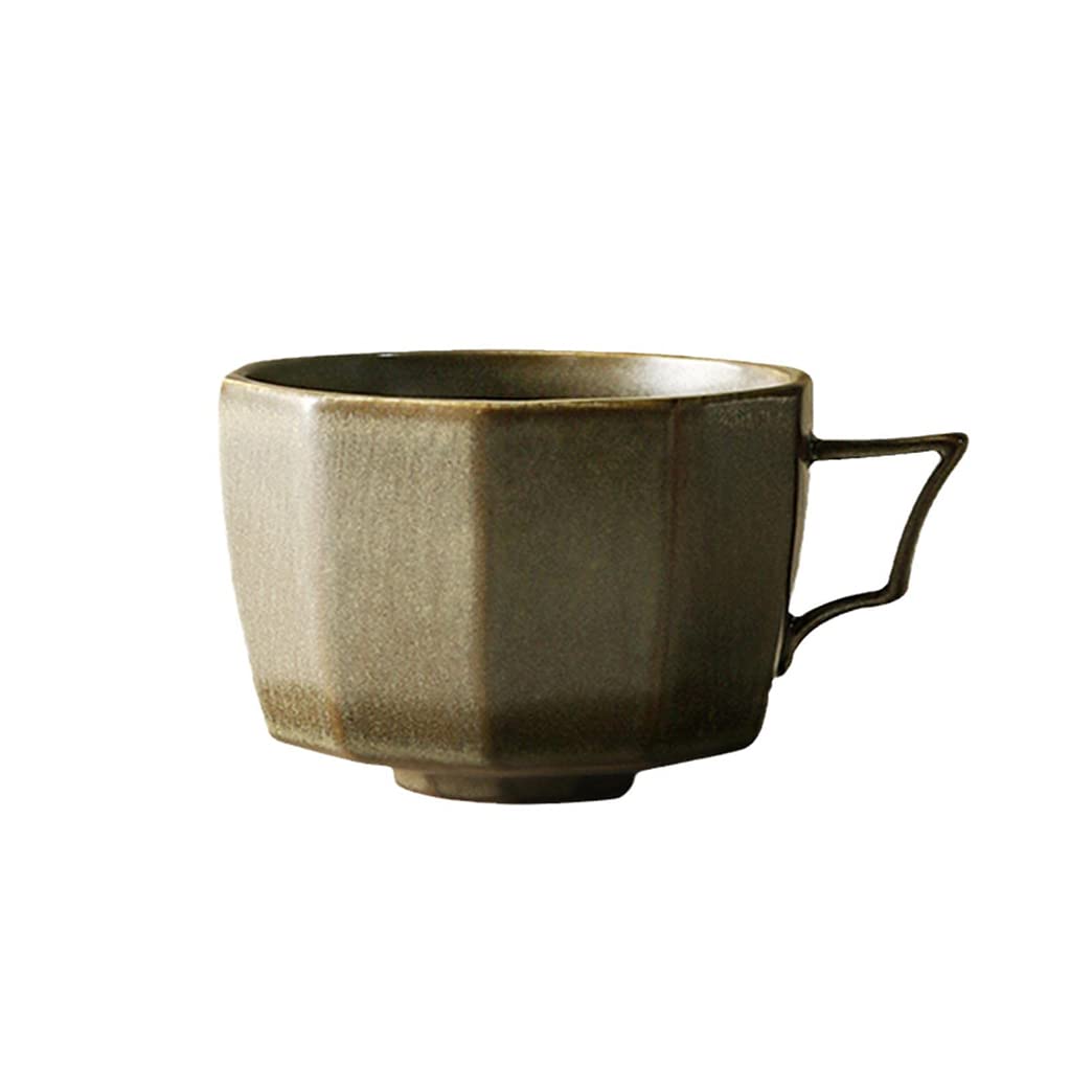 Nowoczesny kubek do kawy z porcelany kostnej, duży ceramiczny kubek do herbaty zarówno gorący, jak i zimny napój szeroka podstawa filiżanka do kawy do biura i domu, nadaje się do kuchenki mikrofalowej i zmywarki, kubki prezent szary-B