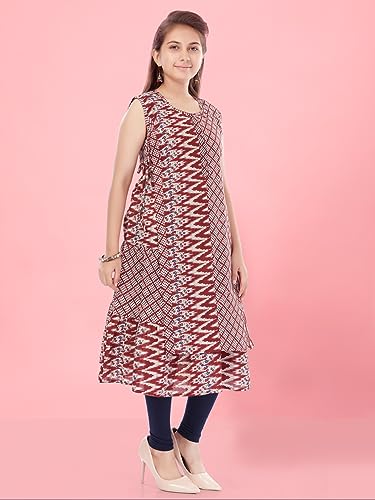 Image of Aarika Girls Yellow Colour Cotton Printed Kurti