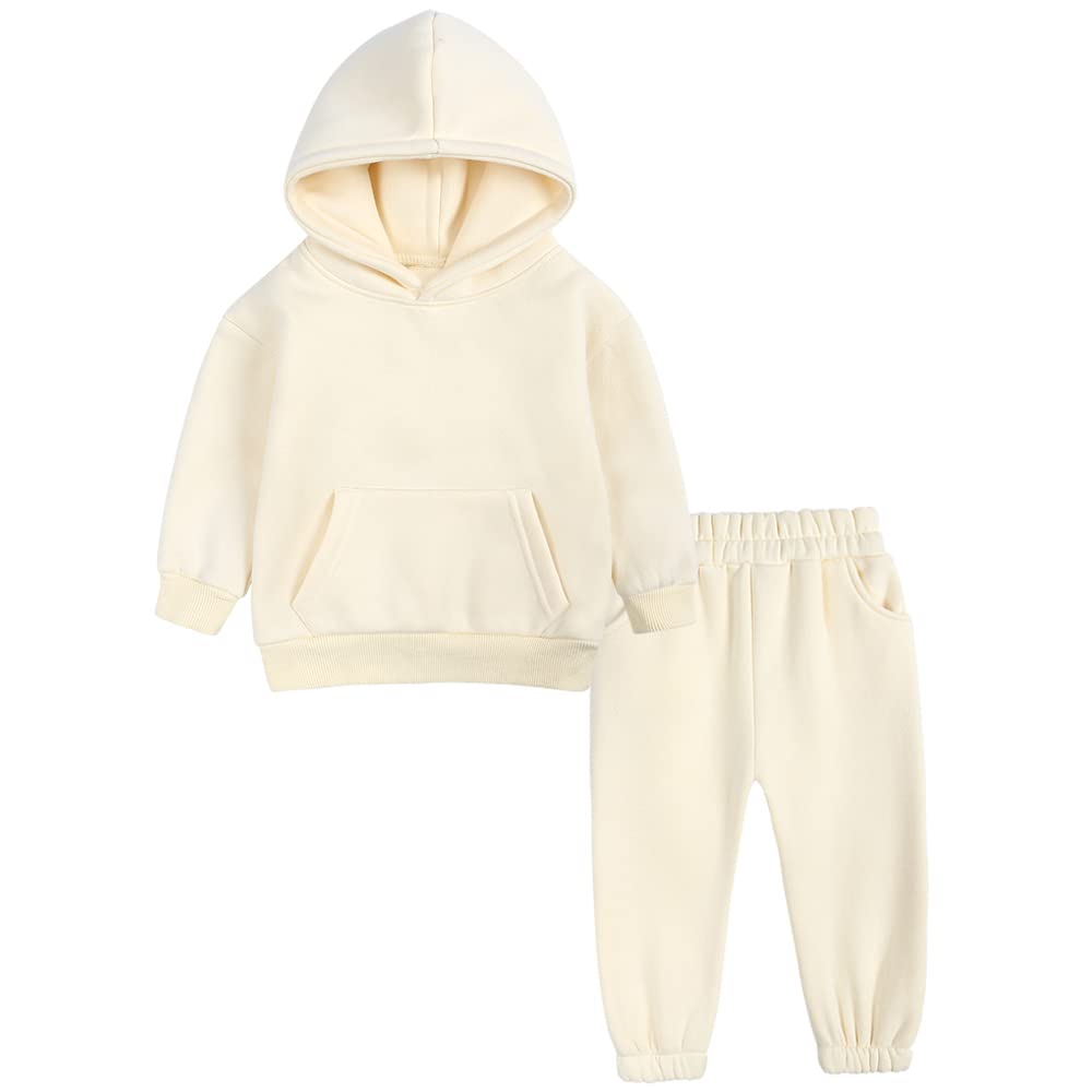 MYGBCPJS Youth 2PCS Jogger Outfits Set Fleece Hooded + Sweatpants Boys Girls Athletic Sweatsuits Pullover Clothes