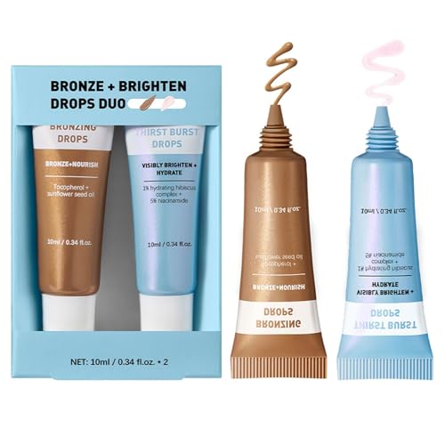 Set De Cuidado De La Piel De Gotas, Suero De Bronceado Sin Sol, Suero Bronceador De Maquillaje, Fórmula Hidratante, Líquido Mezclado, 10 Ml, Ideal Para Uso Diario Y Viajes