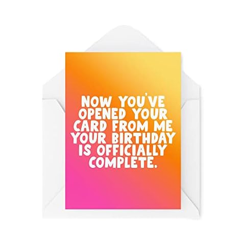 Funny Birthday Greeting Card by Tongue in Peach Cover