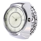 Ring Watch - Fashion Finger Watch For Men Women | Portable Creative Clock Ring With Organic Glass Mirror | Stylish Casual Watches Accessory For Christmas Birthday | Accurate Timekeeping With Lon