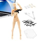 Mechanisches Puppenmodell Mit Gelenken – Voll Bewegliche, Bedruckte Figur, Kreative Skulptur Im Spielzeugstil | Personalisierte Tischdekoration Für Den Arbeitsplatz Im Studio, Zu Hause, Langlebiges Un