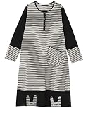 Wacoal RELAX＆SLEEP(ワコール リラックス&スリープ) ワンピース アツコマタノ 長袖 ロング丈 ラウンドネック 綿100%(本体) 天竺素材 うさぎ HNX513 ATSUKO MATANO BL L