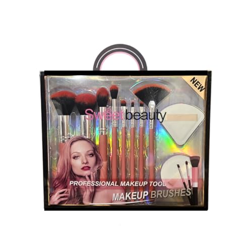 Set de 10 Brochas de Maquillaje para Rostro y Ojos