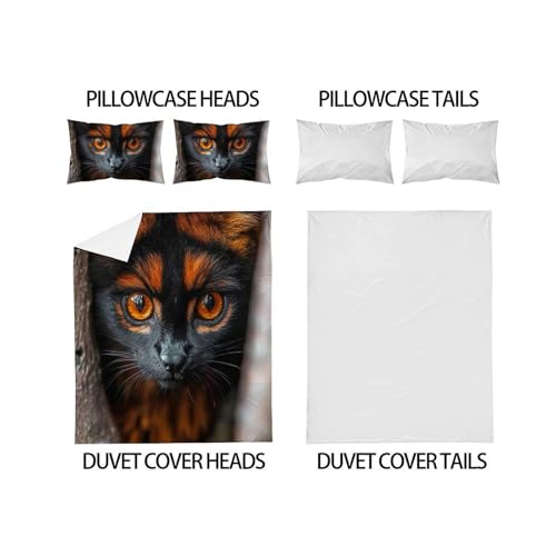 Housse de couette double animaux 3D Le Chaton Bedding garçon - 4