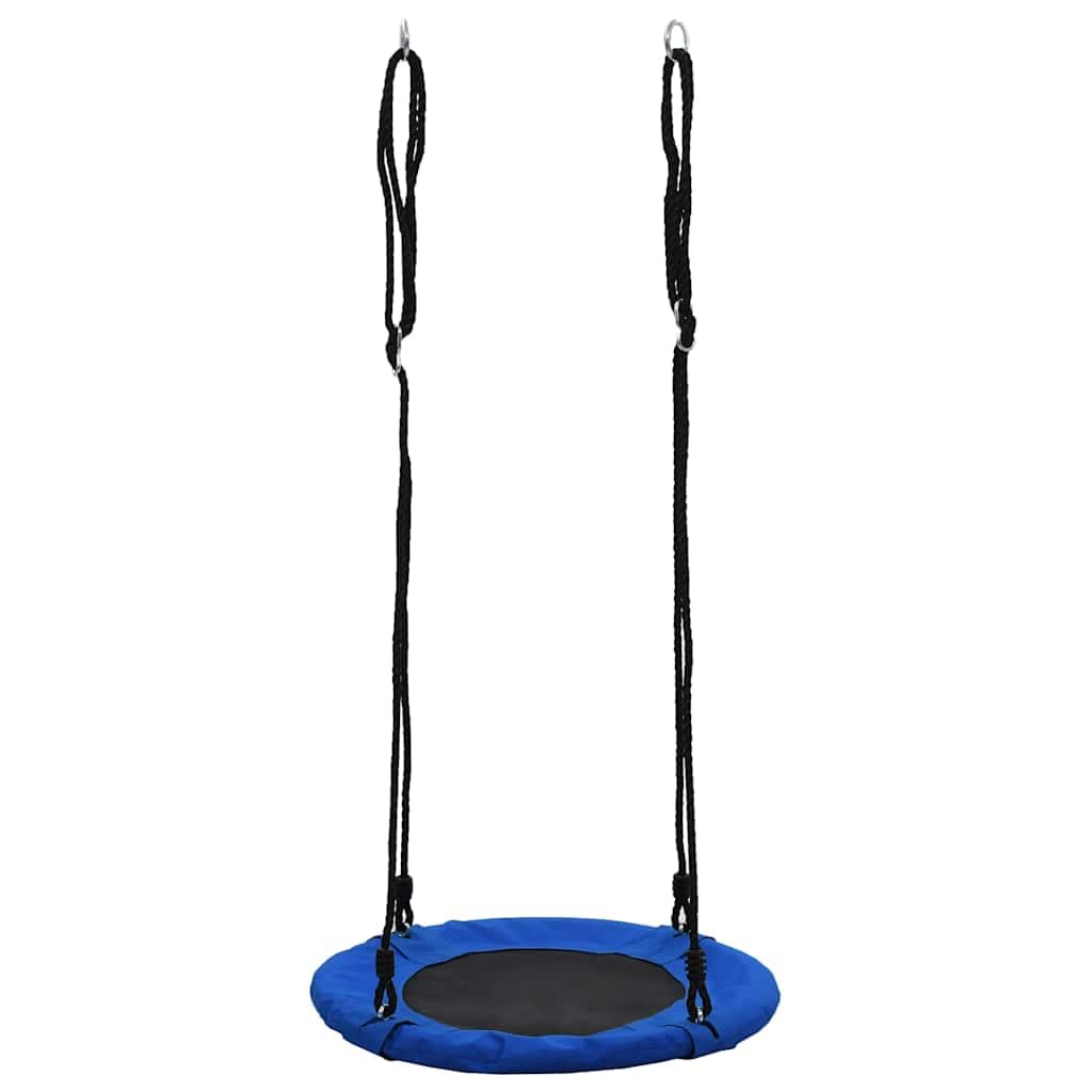 Altalena da giardino da 60 cm di diametro, in tessuto Oxford, portata fino a 100 kg, lunghezza della corda regolabile, per bambini dai 3 anni in su, ideale per giardino, terrazza ed esterni