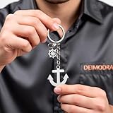 Zoom IMG-1 deimodra portachiavi ancora e timone Zoom IMG-1 deimodra portachiavi ancora e timone