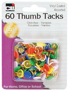 Charles Leonard Thumb Tacks, 60 pk