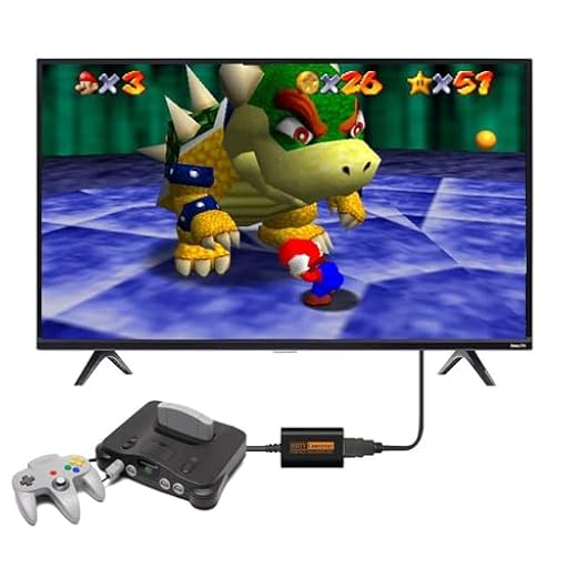 Gettimore Convertidor adaptador HDMI 1080P para Nintendo 64 SNES GameCube, cable HD con salida de video digital y audio, compatible con modos de pantalla PAL NTSC | Ya disponible en tu tienda friki favorita! En mundofriki.es!