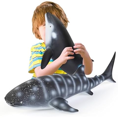 SmartYeen Shark Pool Toys for Kids,2-Pack Jumbo Inflatable Shark Toys for Swimming Beach Water Play Toys 3-8 Year Old Boys Girls (Killer Whale + Whale Shark) Cover