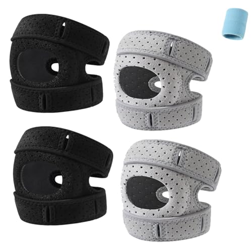 Homtrator Knee Brace, Bone on Bone Knee Brace, Adjustable Patellar Tendon Support Sleeves with Side Stabilizers Patella, With Gel Pads， For Meniscus, Arthritis, Orthopedic Sports Use