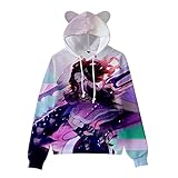XIYANG Demon Slayer Anime Sweat à Capuche pour Cosplay, Décontractée À Capuche Pull, Sports Fitness Jogging de Hauts à Manches Longues -Nezuko E||7-8 Years