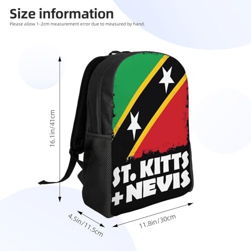St Kitts and Nevis National Flag Backpack Simple Leisure Travel Backpack Outgoing Daypack 16 inch3