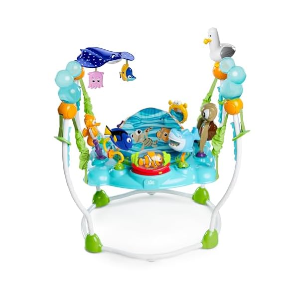 Bright Starts Disney Baby Finding Nemo Sea of Activities Baby Activity Center Jumper with Interactive Toys, Lights, Songs & Sounds, 6-12 Months (Blue)