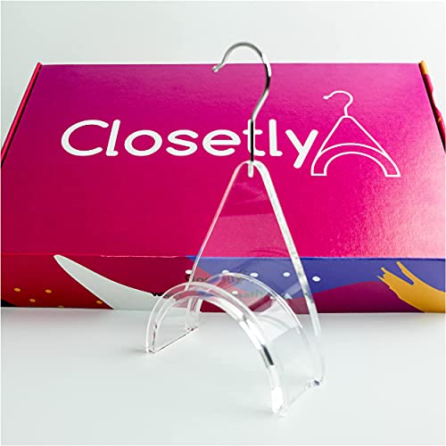 CLOSETLY Cabides de bolsa, novo gancho de acrílico de luxo para bolsa e suporte de bolsa, armazename