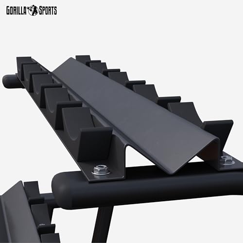 Hantelablage Gorilla Sports Kurz mit 2 Ebenen 121 x 65 x 100 cm