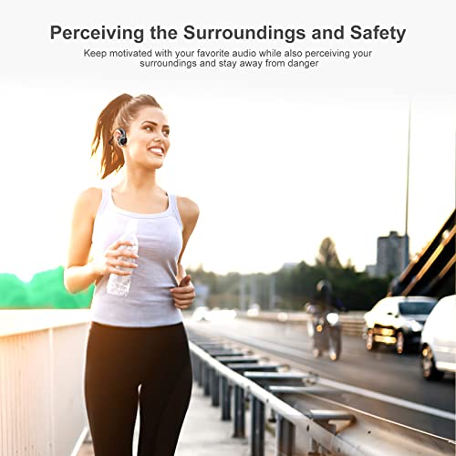 Qaekie Bone Conduction Headphones - Bluetooth 5.3 Open Ear Headphones 10Hrs Playtime With Running Light Sport Wireless Headphones With Mic,Waterproof Bone Earbuds For Driving,Hiking,Cycling,Workout #TOP3