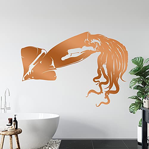 KIWISTAR Riesen Kalmar Tintenfische Wandtattoo in 6 Größen - Wandaufkleber Wall Sticker - Dekoration, Küche, Wohnzimmer, Schlafzimmer, Badezimmer
