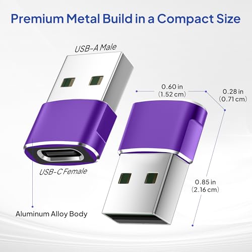 Image of Elebase for Apple Watch SE 3 Adapter,USB to USB C Adaptor 4 Pack,Type C Female to USB A Male Charger Connector for iWatch 11 10,iPhone 16 15 Plus Pro Max,iPad 8 8th 9 9th 10th Air 4th 5 5th Mini 6 6th