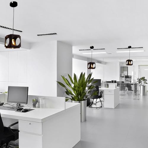 Image of Ceiling Hanging Light Hexa Round Shape Black Pendant for Dining Table, Living Room, Bedroom, Restaurants, Offices, Cafes, Hotels. E27 Bulb Type. (Bulb Not Included) (Hexa Round)