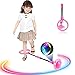 Skip Ball Kinder，Jumping Ball Kinder ,Skip It,Faltbarer Flash Jumping Ball,Sprungball Fettverbrennungsspiel Für Kinder Und Erwachsene (Rosa)