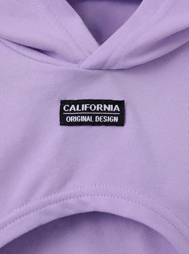 Image of Girl's Summer 3 Piece Outfits Graphic Crop Top and Camisole with Shorts Set Purple 11-12Y