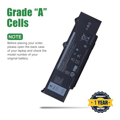 Image of DR02P Laptop Battery Replacement for Dell Latitude 5350 5440 5450 5540 5550 7455 3340 3440 3450 3540 3550 5340 Precision 3480 3490 3580 3590 Series 02X1V9 2X1V9 RXF9T 803W6 WYJ45 11.4V 54Wh