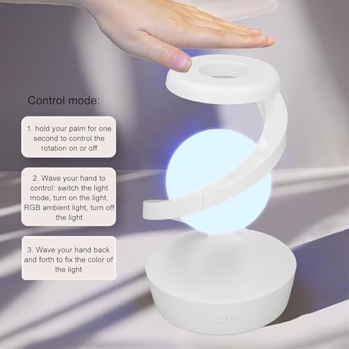 Lampe de chevet moderne en spirale noire avec effet LED 3D - 2