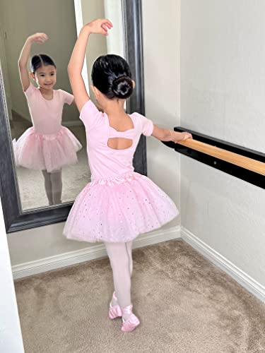 Image of Stelle Leotard for Girls Black Ballet Dance Leotard Gymnastics Outfits with Bow Back (Toddler /Little /Big Kids)