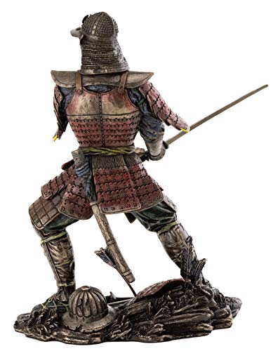 Estatua japonesa samurái General Minamoto 8.25 pulg miniatura 3