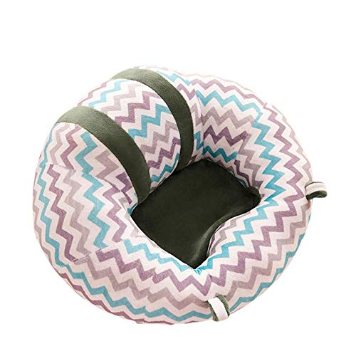 ベビーソファー お座り練習 ベビーチェア ぬいぐるみ ソファ ふわふわ コットン 枕 首座り ローチェア 安全 安定感 可愛い ソフトチェア (ストライプ)