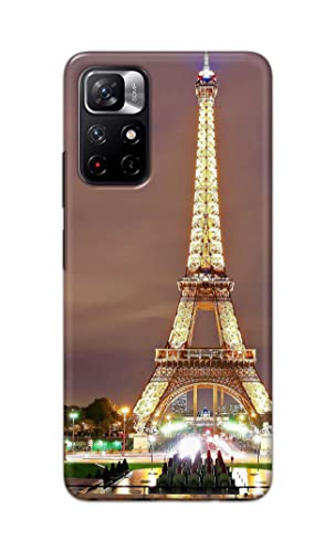 Image of PRINTFIDAA Lovers Famous Place Eiffel Tower in Paris Printed Designer Hard Case for Redmi Note 11T (5G) Back Cover -(e) RPM1009