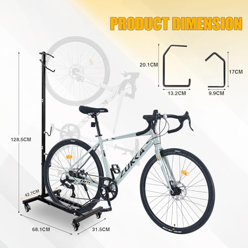 Béquille de vélo verticale pour libérer de l'espace au sol dans votre garage