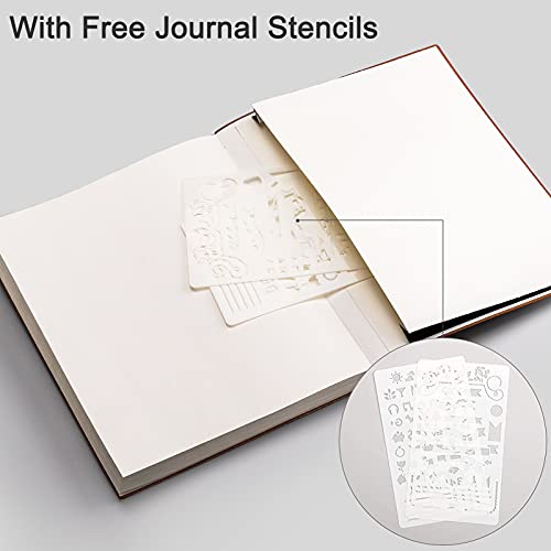 EMSHOI Caderno pontilhado de composição, diário B5 Bullet Dot Grid Journal, 192 páginas numeradas, p