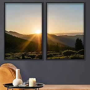 signwin 2 Piece Framed Canvas Wall Art Sunrise...
