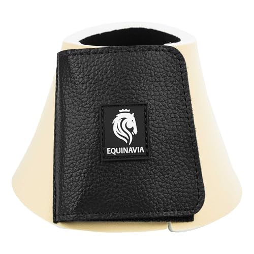 Image of Equinavia Toki Pull On Bell Boots for Horses, Durable Neoprene Equine Boots | Comfortable Horse Hoof Boots for Daily Turnout, Overreach Protection Hoof Boots, Equestrian Training Competition Show, Riding