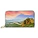 Produktbild JHGFG Mode Handtasche Reißverschluss Brieftasche Great Wall China Jinshanling AbschnittSonnenuntergang Landschaft Telefon Kupplung Geldbörse Abendkupplung Blocking Leder Geldbörse Multi