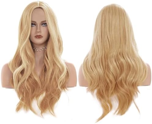 Parrucca Bionda Con Frangia E Occhiali - Lunga E Liscia, Per Cosplay E Feste - Foto 5