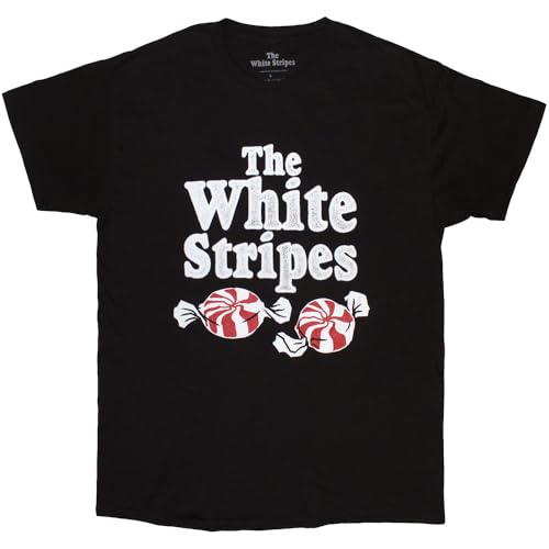 T-shirt The White Stripes Peppermints Rock Off sous licence officielle noir