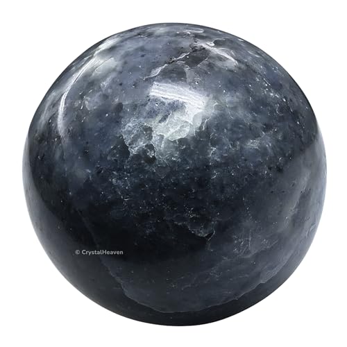 Image of Certified Iolite Crystal Ball for Meditation - Premium Crystal Vastu Items for Home and Feng Shui Items for Good Luck - Ideal for Pooja Supplies and Spiritual Practices (1.5 inch Inch)